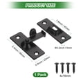 thumbnail image 3 of Uxcell 1-Pack Flip Latch Gate Latch, Cerradura de ángulo recto de 2.4 pulgadas, cerraduras deslizantes de 90 grados para puerta de granero [Negro], 3 of 7