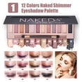 thumbnail image 2 of Kit de maquillaje NUIBO Paleta de sombras de ojos Naked de 12 colores con pinceles, 2 of 7