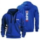 thumbnail image 2 of 2024 Nueva sudadera con capucha informal para hombre, con cremallera, abrigo, tendencia de moda, cárdigan de color sólido, sudadera con capucha para fitness, cómoda, 2 of 5