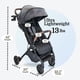 thumbnail image 3 of Strolee Lightweight Baby & Toddler Stroller, Ultra Compact, Airplane-Friendly Travel Stroller, One-Handed Fold, Near Flat Recline, X-L Canopy & Parent Cup Holder -LinQ Multiple Strollers (Shadow Grey), 3 of 5