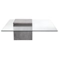 thumbnail image 3 of Sunpan Grange 39.5" Square Modern Glass Coffee Table in Gray, 3 of 5