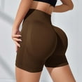 thumbnail image 3 of Gibobby Falda Shorts Mujer Ropa deportiva para mujer Pantalones deportivos para mujer Pantalones cortos deportivos Cintura ancha Pantalones cortos deportivos Pantalones de yog(Café, S), 3 of 5