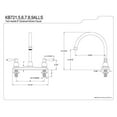 thumbnail image 2 of Kingston Brass KB721ALLS Double Handle Goose Neck Kitchen Faucet, 2 of 2