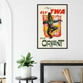 thumbnail image 2 of TWA - Trans World Airlines  - The Orient  - Vintage Airline Travel Poster (12x18Inches), 2 of 6