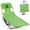 Green, variant on Costway Patio Tanning Chair,Folding Beach Lounge Chair with 5-Position Adjustable Backrest Beige