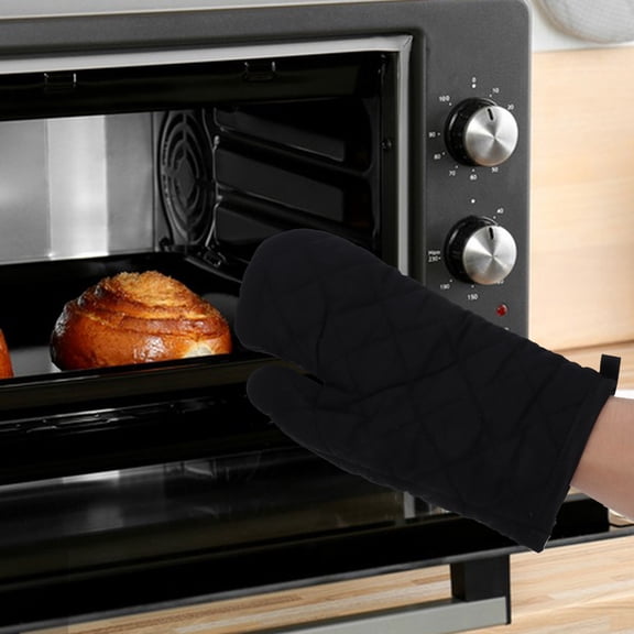 OUNONA Oven Mitts and Pot Holders Heat Resistant Cotton for Barbecue 1Pcs