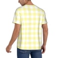 thumbnail image 2 of Fotbe Lemon Yellow Checkboard Baseball Jersey Shirt for Men and Women, Casual Short Sleeves Button Down T-Shirt-, 2 of 9