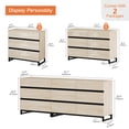 thumbnail image 2 of WAMPAT 2 in 1 Dresser for Bedroom, Closet Organizers and Storage with 9 Drawers, Chest of Drawers with Metal Base, Modern Wood Dresser for Bedroom, Light Oak, 2 of 9
