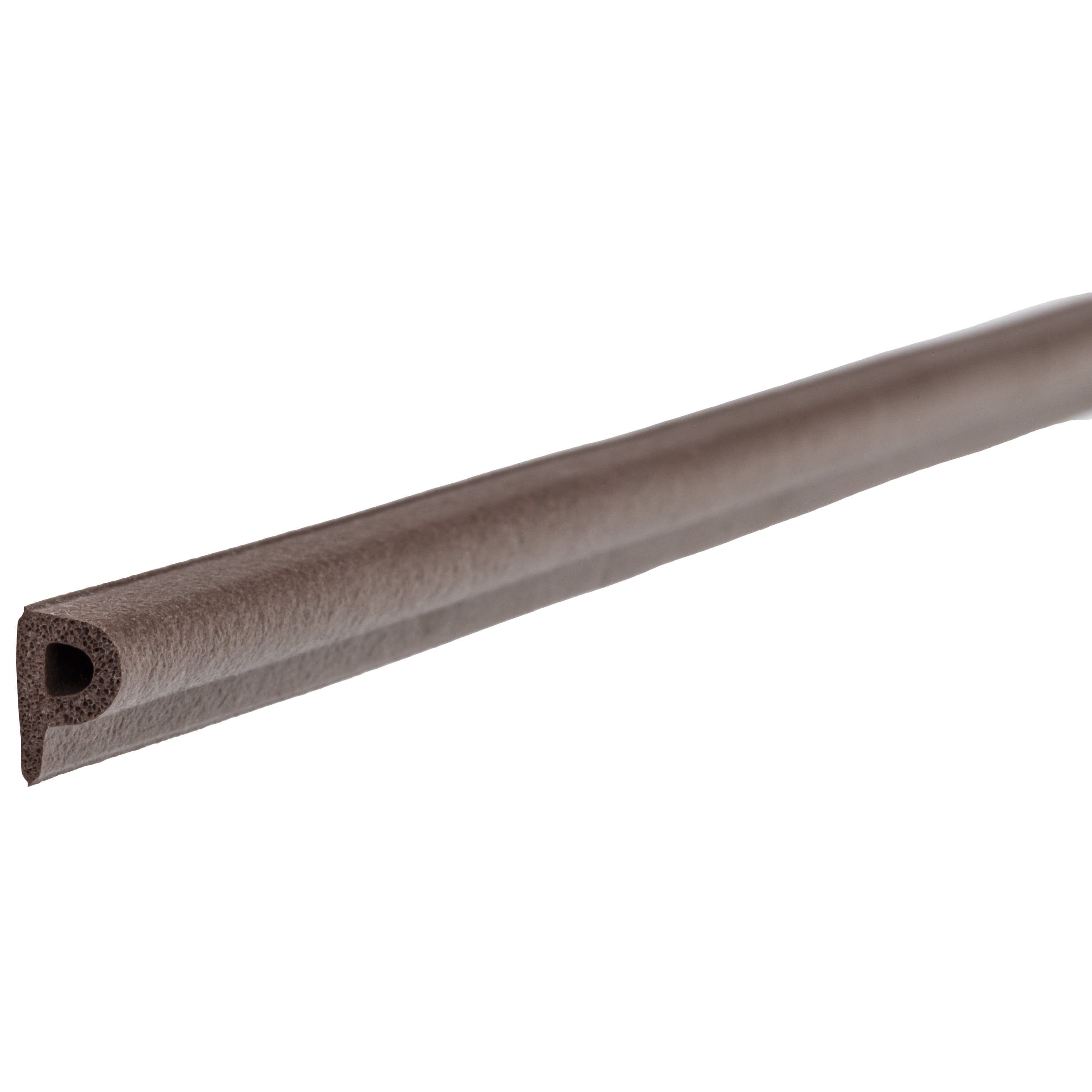 Duck Brand Heavy-Duty Brown Medium Gap Rubber Weatherstrip Seal, 0.38 in. x 0.25 in. x 17 ft.