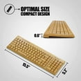 thumbnail image 3 of Teclado y ratón inalámbricos de bambú: naturales, hechos a mano y ecológicos. Teclado compacto con 2 teclados. Ratón de 3 botones con rueda de desplazamiento., 3 of 8