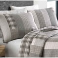 thumbnail image 2 of Eddie Bauer Fairview Ensemble de 3 Pcs 100 pour Cent Coton Réversible Complet/queen Quilt Set, Gris, 2 of 3