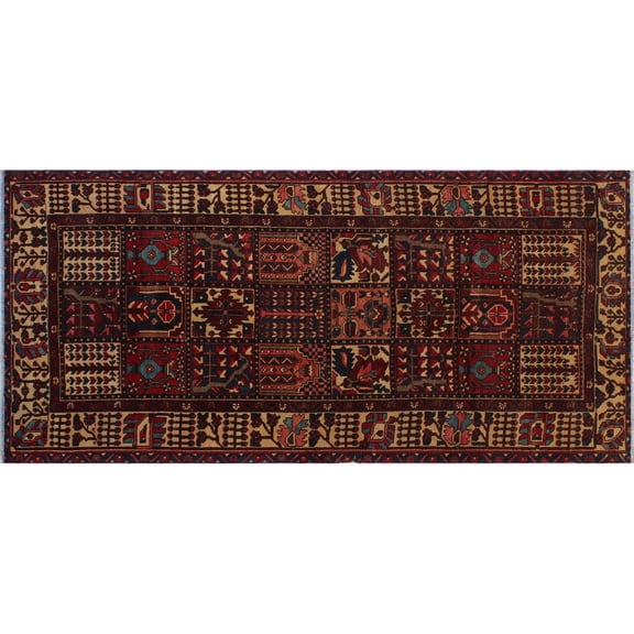 Vintage Vickey Red/Ivory Runner, 4'8" x 10'0"