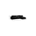 thumbnail image 3 of Meridian Furniture Serene Black Linen Fabric Deluxe Modular Sectional, 3 of 12