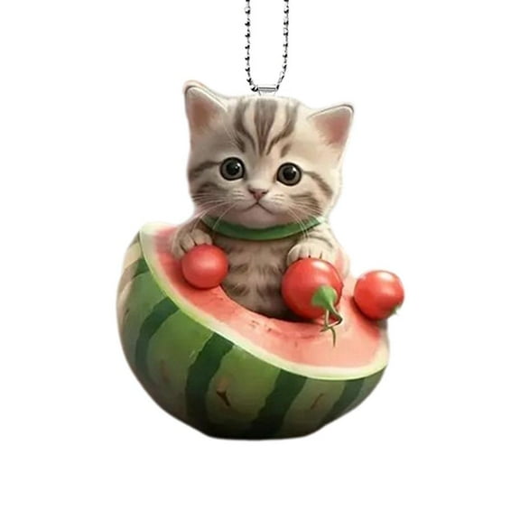 TONAIN Acrylic 2D Cat Car Hanging Decor Home Office Bapa Auto Rearview New