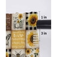 thumbnail image 6 of Sunflowers Curtains 72 Inch Length, Sheer Curtains for Bedroom Living Room Window Retro Country Butterfly Bee Floral Plaid Rod Pocket Voile Drapes Kitchen Curtains Small Half Window 52"x72" 2 Panels, 6 of 6