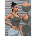 thumbnail image 3 of Unique Bargains Women's U Back Shapewear Muscle Tank Top With Built In Bra S Gray, 3 of 6