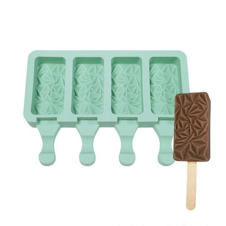 

OOKWE 4 Cavities Hill Popsicles Mold Non-stick Silicone Ice Cream Mold Homemade DIY Dessert Juice Ice-Pop Molds for Kids Kitchen Supplies
