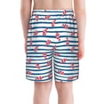 thumbnail image 4 of Wukai Clown Fish Print Teen Beach Trunks with Compression Liner Swimsuit Quick Dry Beach Sports Shorts with Pocket - Medium, 4 of 8