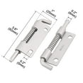 thumbnail image 2 of Unique Bargains Home 304 Stainless Steel Door Gate Spring Latch Box Bolt 3.3 Inch Length 2pcs, 2 of 4