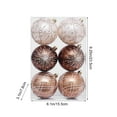 thumbnail image 3 of RBCKVXZ 3.1"/78mm Christmas Balls Ornaments Set, 6 Pcs Shatterproof Christmas Tree Balls Hanging Decoration, Muti-Color Sequi Xmas Ball Ornaments with Loop for Holiday Party Bulbs, 3 of 6