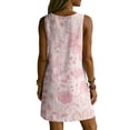 thumbnail image 7 of QUNYINEY Casual Sundresses for Women Mini Sleeveless Floral A Line Tank Dress Loose Fit Beach with Pockets V Neck Dresses, 7 of 7