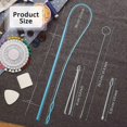 thumbnail image 5 of 6 Pieces Sewing Loop Kit, Loop Turner Hook Flexible Drawstring Threader Metal Tweezers Long Loop Tu, 5 of 5