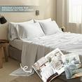 thumbnail image 4 of Simple&Opulence 100% Linen Sheet Set Solid Color- 6 Pcs Washed French Flax Bed Sheets (1 Flat Sheet, 1 Fitted Sheet, 4 Pillowcases) - Breathable Home Collection (Basic White, Queen), 4 of 7