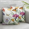 thumbnail image 3 of Qinduosi Throw Pillow Covers Inch Set of Flower Decorative Throw Pillow Cases Soft Velvet Outdoor Cushion Covers for Sofa Garden Couch Home Decor, 3 of 5