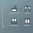 thumbnail image 3 of Shower Curtain Rod, Spring Tension Curtain Rod Expandable Shower Bathroom Rod Curtain Rods No Drilling Shower Rod with Silicone Tips for a Variety of Settings, Including Homes,, 3 of 6