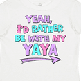 thumbnail image 4 of Inktastic Yeah I'd Rather Be with My Yaya in Pink Blue and Purple Boys or Girls Toddler T-Shirt, 4 of 5