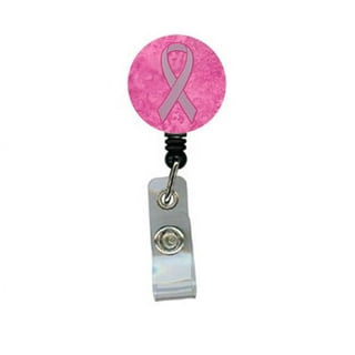 Breast Cancer Awareness Badge Reel, ID Holder, Nurse Badge, Name