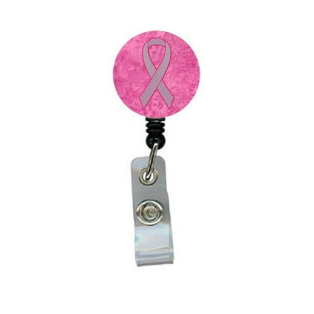 Carolines Treasures AN1205BR Pink Ribbon for Breast Cancer Awareness Retractable  Badge Reel 