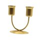 thumbnail image 3 of Candelabro para velas de pilar, soportes decorativos para velas, candelabro de adorno de hierro de 2 brazos para decoración de banquetes de fiesta Oro pequeño Macarena Candelero, 3 of 8