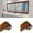 1#Brown-2PCS, variant on Bathroom Mirror Frame Border Sticker,Black Border Stick , Black Wood Grain Wallpaper Border Removable Waterproof Bathroom Mirror Frame Sticker(3.93'' x 196''ï¼