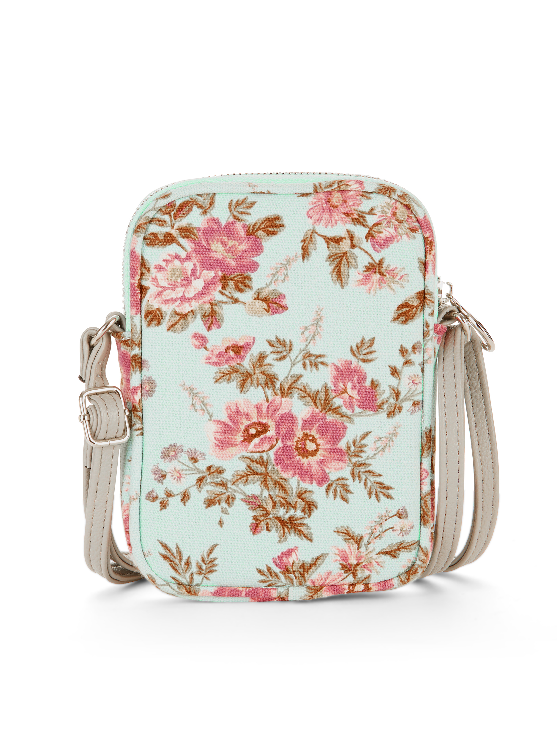 No Boundaries Mint Floral Cell Phone Crossbody - image 2 of 3