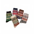 thumbnail image 4 of Womens Mid Calf Socks Rabbit Blend Thick Warm Knit Ethnic Geometric Deer Pattern Crew Socks Set Winter Thermal Cozy Boot Socks Vintage Folk Art Ankle Gift Pack, 4 of 6