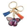 thumbnail image 1 of Colorful Butterflies Acrylic Keychain Female Car Keys Chain Rings Bag Pendant - First Nations, 1 of 5