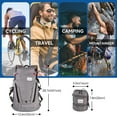 thumbnail image 6 of Egoelife Backpack Foldable Sports Daypack Outdoor Travel Camping Hiking Trekking Backpack (Gray-28L), 6 of 11