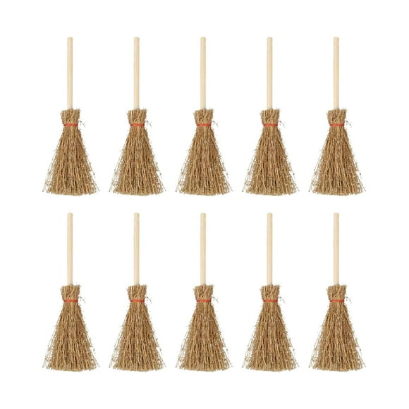 10pcs 3.71in Broom Witches broomstick decorated For Halloween Etc Theater A3Z7