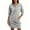 Gray, variant on Yucgh Women's Fashion Casual Stand Collar Drawstring Sweater Dress, 3/4 Sleeve Knit Tunic Dress, Winter Fall Warm Lounge Dress，L