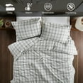 thumbnail image 5 of BNM Plaid Flannel Cotton Duvet Set, Twin, Charcoal, 5 of 7