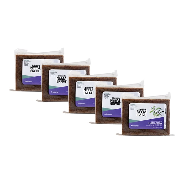 Jabones de Lavanda Bienestar NEEM ERFRE Paquete de 5 Barra 150GR c/u