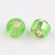 thumbnail image 2 of 11/0 Grade A Transparent Glass Seed Beads Silver Lined Round Hole Round Lime Green 2x1.5mm Hole: 0.3mm about 3000pcs/50g, 2 of 3