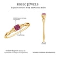 thumbnail image 6 of Rosec Jewels Real Ruby Promise Ring for Women - Celtic Knot Ring - AAA Grade 4 mm Princess Cut Ring - Ready to Gift for Valentines Day, 18K Yellow Gold, US 7.50, 6 of 9
