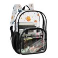 thumbnail image 2 of PVC Transparent Backpacks Clear Backpack for Travel and Outings Planets with Rings Pattern, 2 of 7