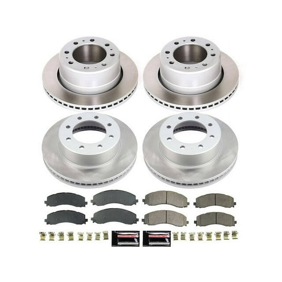 Front and Rear Brake Pad and Rotor Kit - Compatible with 2019 - 2024 Ram 2500 2020 2021 2022 2023