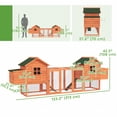 thumbnail image 3 of PawHut Large Chicken Coop & Rabbit Hutch with Outdoor Run, 3 of 10