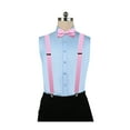 thumbnail image 6 of INSPIRE CHIC Unisex Y Shape Elastic Shoulder Strap Adjustable Bow Tie Suspender Set Pink Height below 5.3 feet, 6 of 7