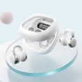 thumbnail image 2 of AZXY Clip-On Open-Ear Bluetooth Earbuds, LED Digital Display, Long Battery Life, Comfortable Wear, High-Fidelity Sound, Portable for Sports, Commute, White, 2 of 7