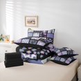 thumbnail image 6 of jejeloiu Abstract Floral 7 Pieces Full Size Bedding Sets For Girls,Patchwork Print Full Size Bed in a Bag,Purple Black White,Black Reversible, 6 of 7